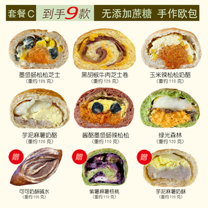 到手9款手工欧包不加蔗糖全麦面包现做先发早餐健身代餐烘焙