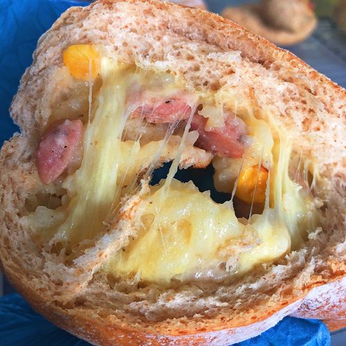 德黑椒肠无沙拉土豆泥全麦欧包卡低代餐手工面包烘焙0添蔗糖0添油