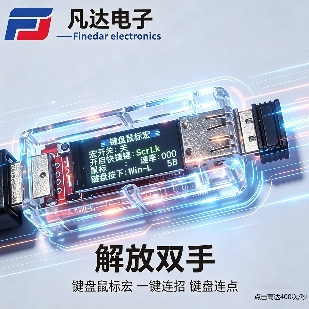 键盘鼠标宏编程dfn地上城一键连招连点器压枪复制USB普通键盘变宏