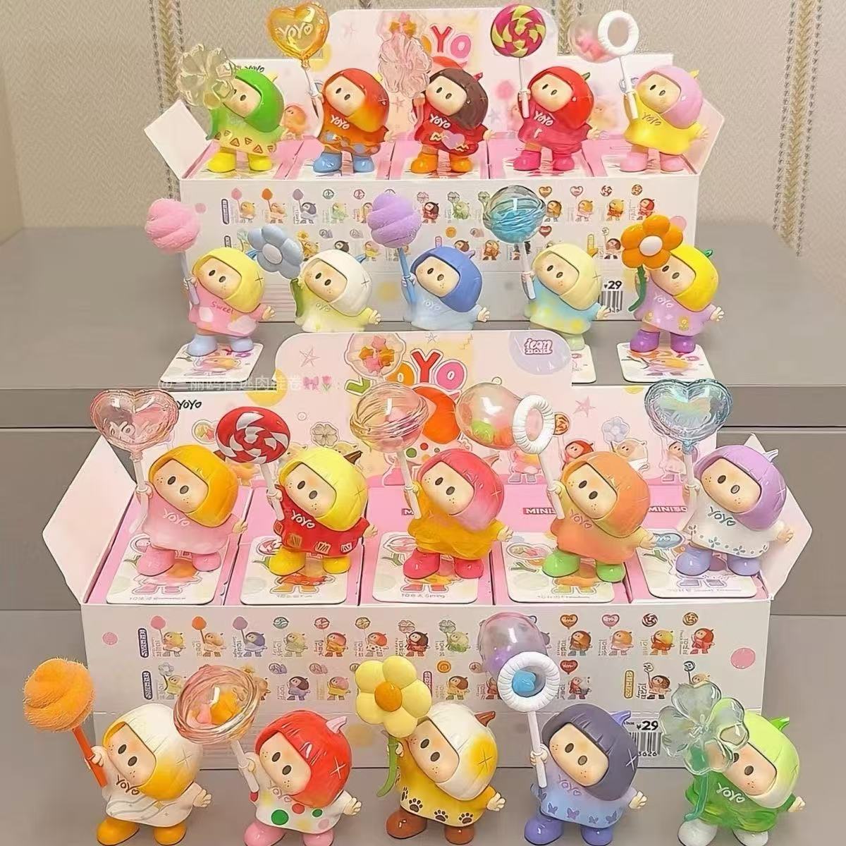 正版MINISO名创优品YOYO萌动心愿系列盲盒萌粒右右酱迷你摆件手办