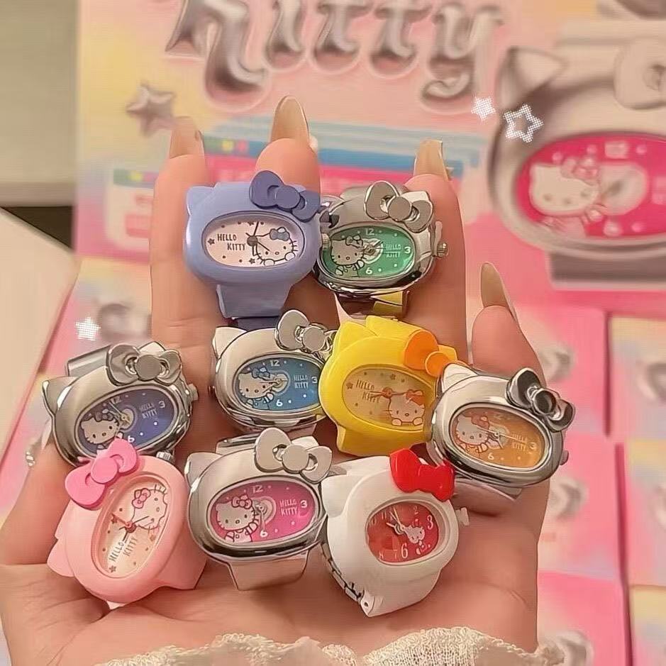 正版Hello Kitty凯蒂猫彩虹梦游记系列盲盒戒指手表周边可爱礼物图片