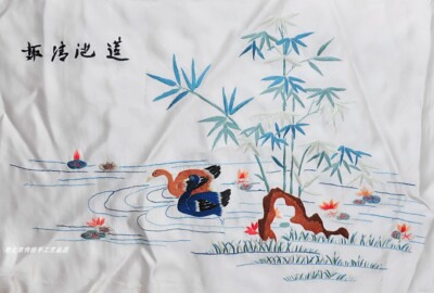 比翼双飞结婚礼品真丝手工刺绣