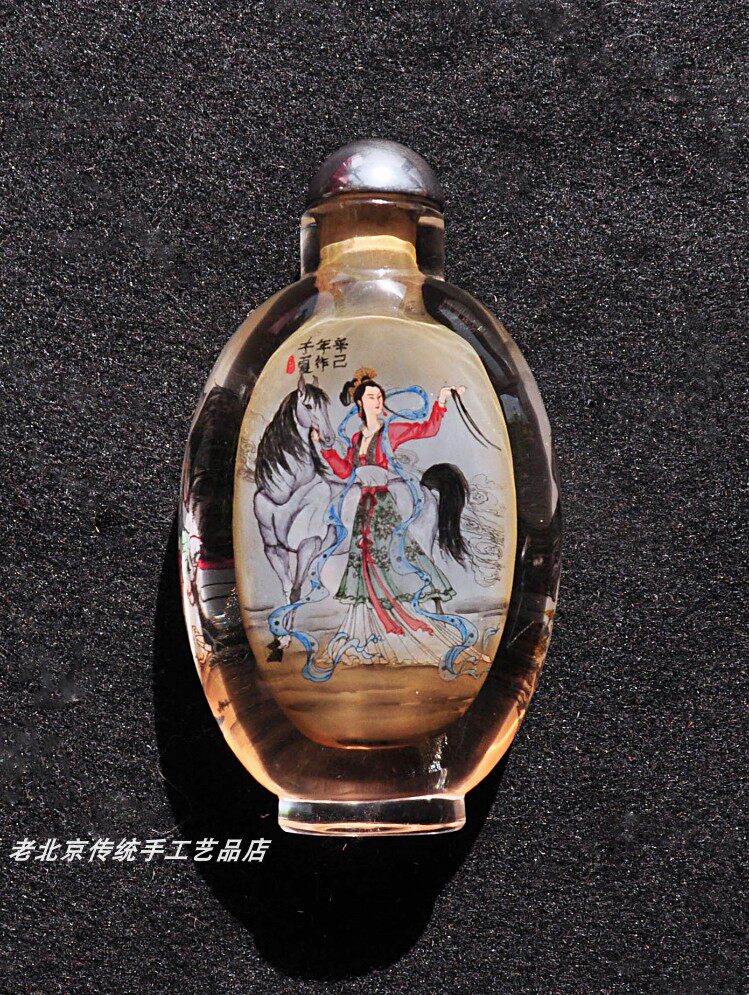 昭君出塞图老内画纯手绘鼻烟壶特色礼品老货民族传统老北京手工艺