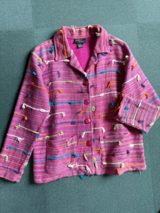 彩色编织流苏线外套 Daniel York New 扣子和衣服呼应很可爱