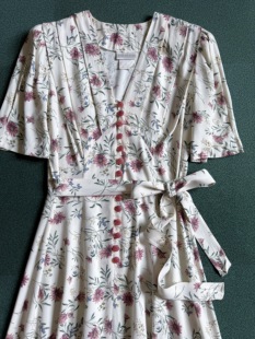 型优雅 dress 日常洋装 rayon Emblem 1980s加拿大产 版