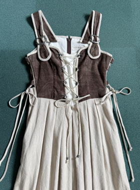 两侧系带到古典主义风格巴伐利亚背带裙 德国Landhaus出品