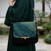 无香原创 复古包包 古风女式 新中式 真丝棉织锦缎单肩斜挎国风背包