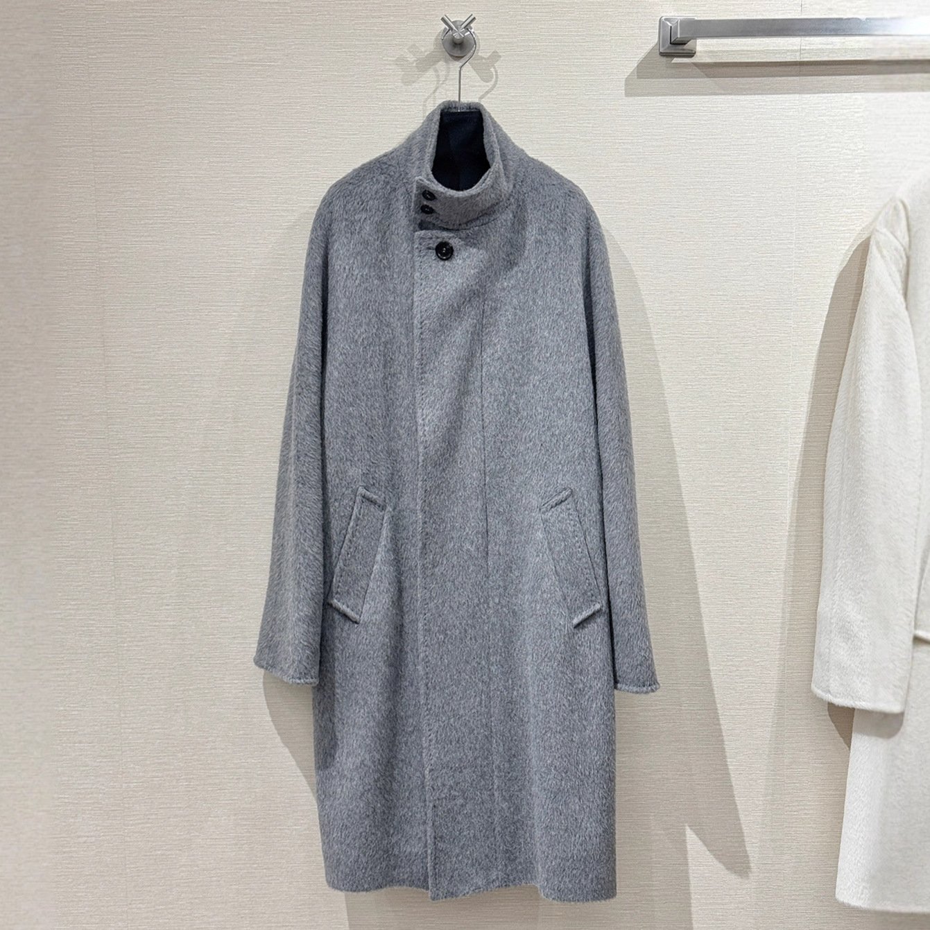 阿尔巴卡苏力羊驼毛绒外套25高定座山雕ALPACA古着风多穿领长大衣