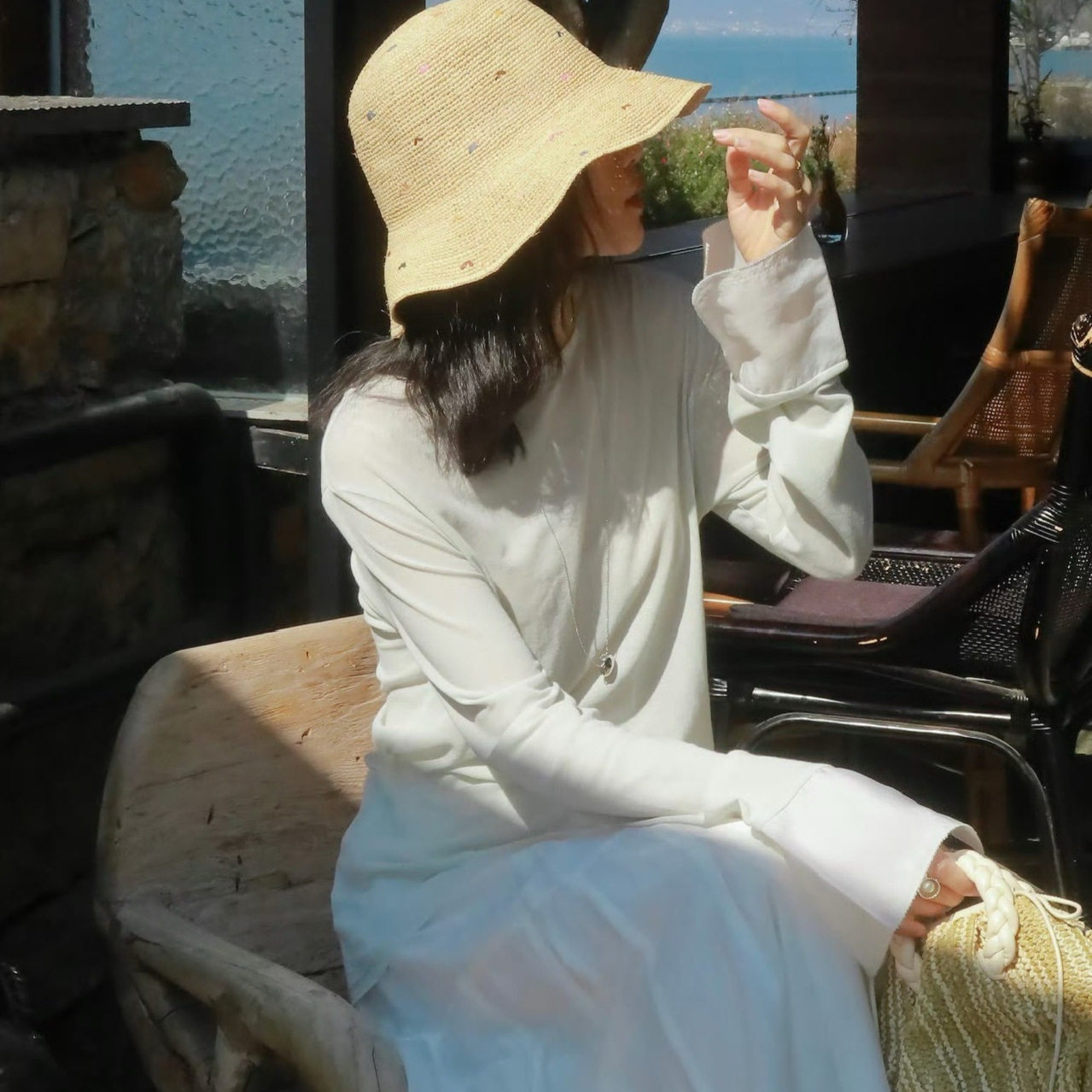 新品好穿薄如蝉翼 2025AW 小众设计 pima棉强捻拼接打底Tee