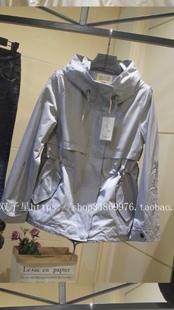包邮 春装新品 韩小熊时尚百搭修身连帽中款棉薄款拉链风衣外套女