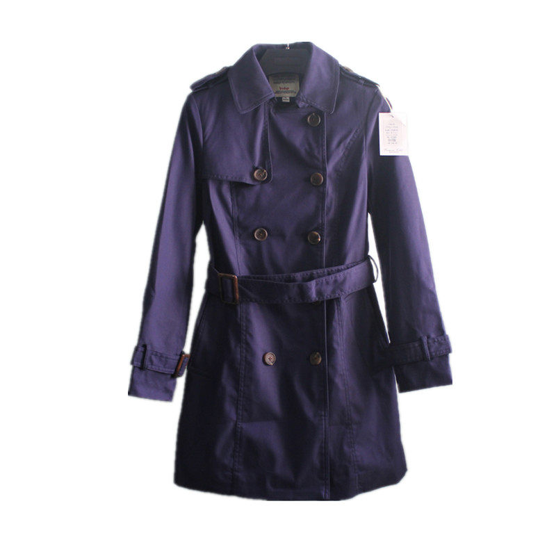 包邮秋装新款 韩版小熊双排扣肩章腰带修身款全棉中长款风衣外,女装/女士精品,风衣,淘宝优惠券,粉丝福利购,淘宝优惠卷