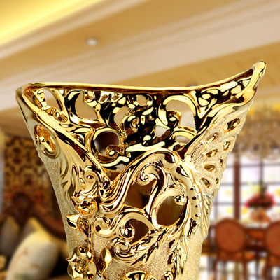 陶瓷花瓶摆件欧式现代简约家居装饰品台面客厅酒柜电视柜花器花插