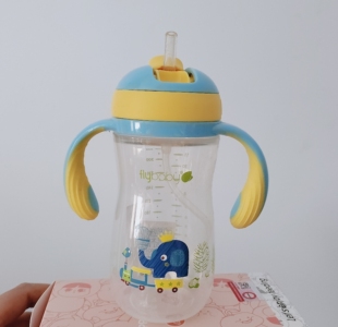 适用飞乐比水杯FLYBABY宝宝学饮杯吸嘴吸管重力球盖子手柄配件