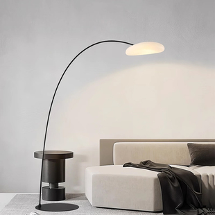 意式极简客厅沙发旁落地灯现代简约全光谱调光设计氛围荷叶立式灯