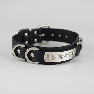 bulvge 99纯银牌子刻字印字项圈puppy专属颈圈颈环颈带可定制人用