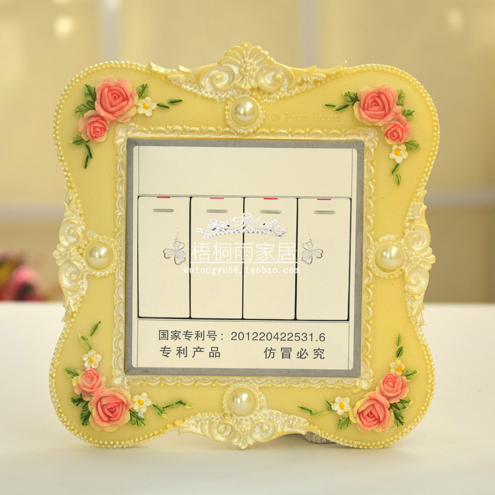 3个包邮！高档树脂欧式开关贴开关套开关罩家居装饰礼品-多款入