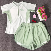 儿童泳衣女孩2026新款 宝宝分体女童防晒游泳衣中大童温泉训练泳装