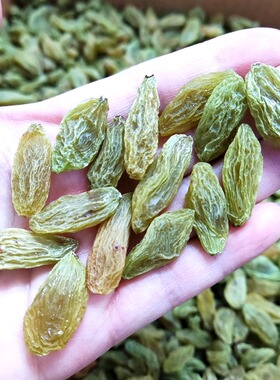 新疆特级吐鲁番北极王无核白绿宝石特大绿香妃葡萄干散货绿色食用