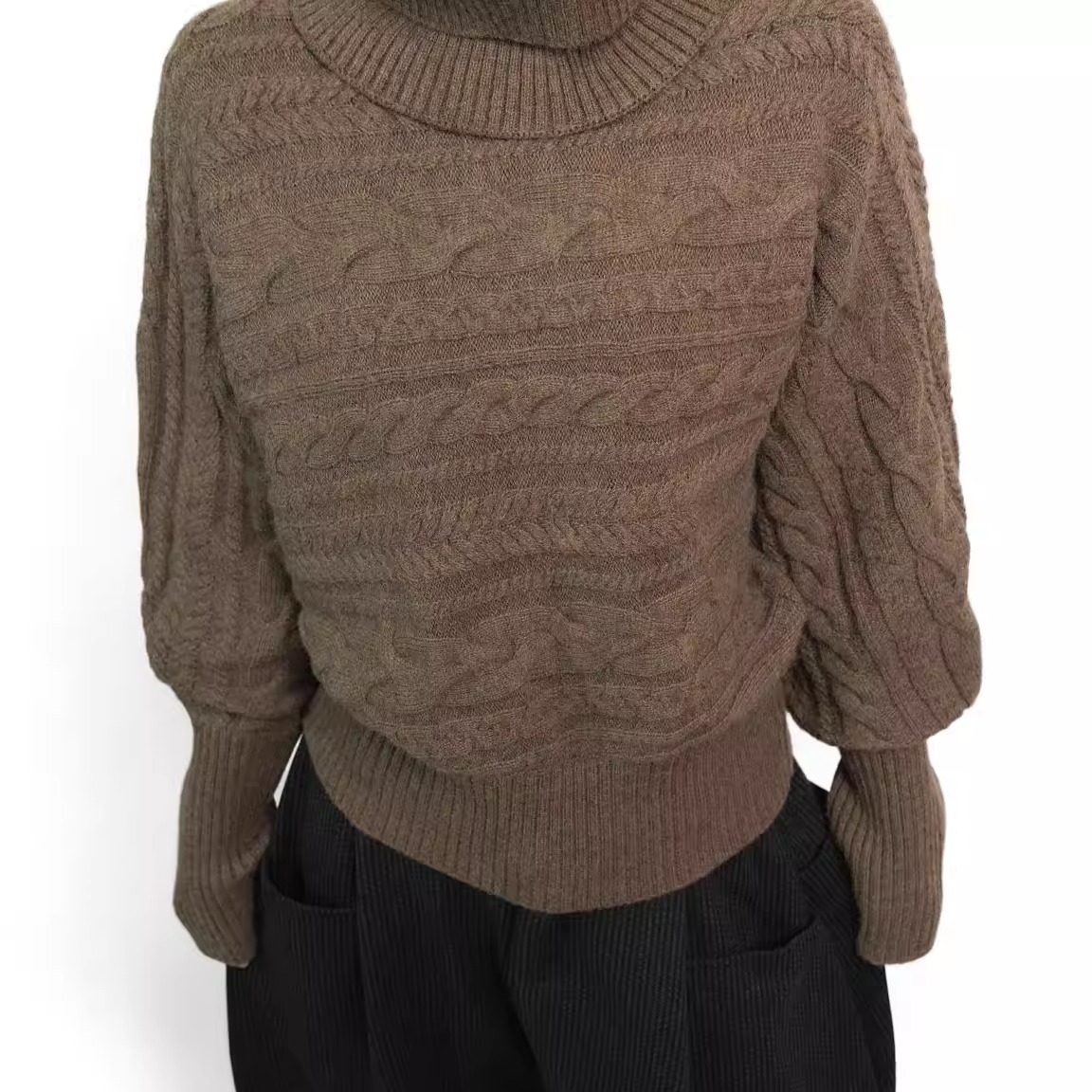 IN GEMINI CODE可拆卸高领针织毛衣女秋冬加厚显瘦慵懒风上衣ins,女装/女士精品,毛衣,淘宝优惠券,粉丝福利购,淘宝优惠卷