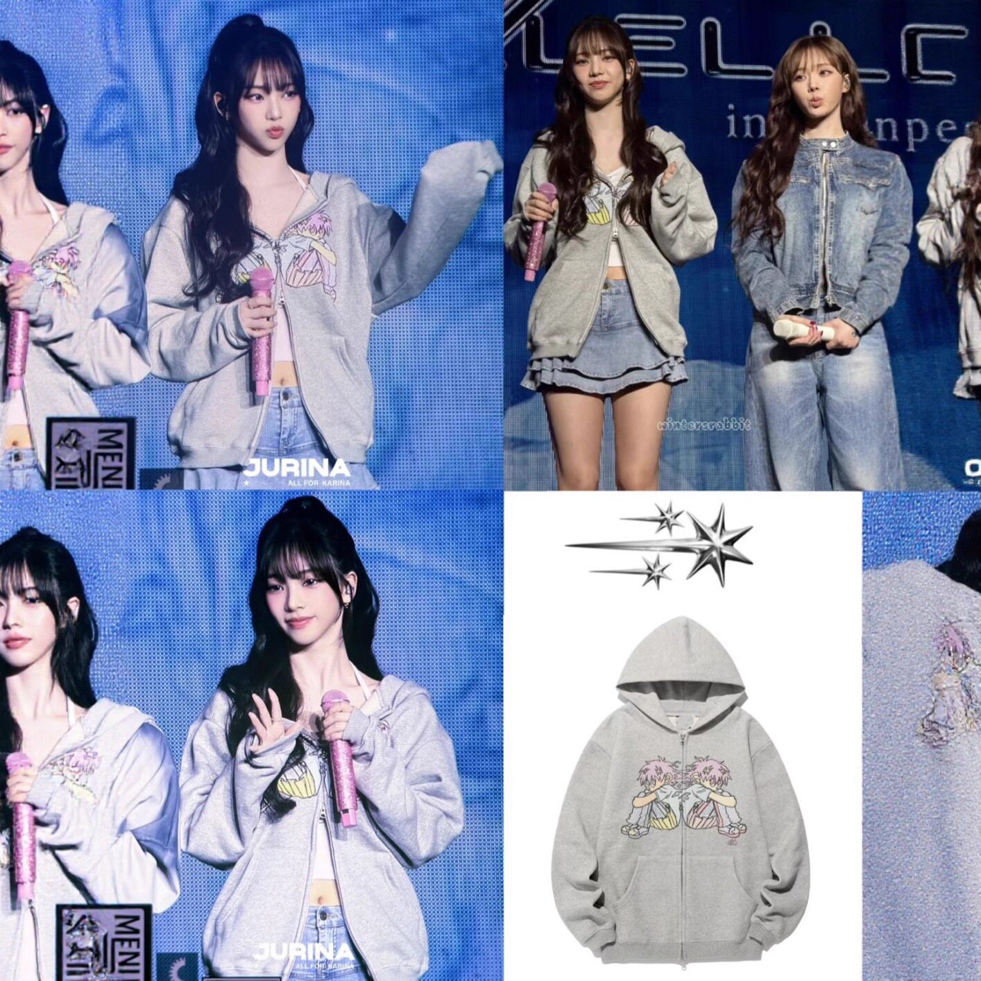 韩国niceghostclub ins风卡通印花连帽卫衣女宽松外套柳智敏同款