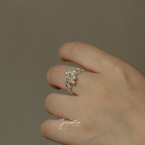 JWOO99纯银原创纯手工编织戒指