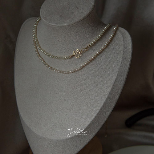 JWOObaby珍珠原创山茶花项链