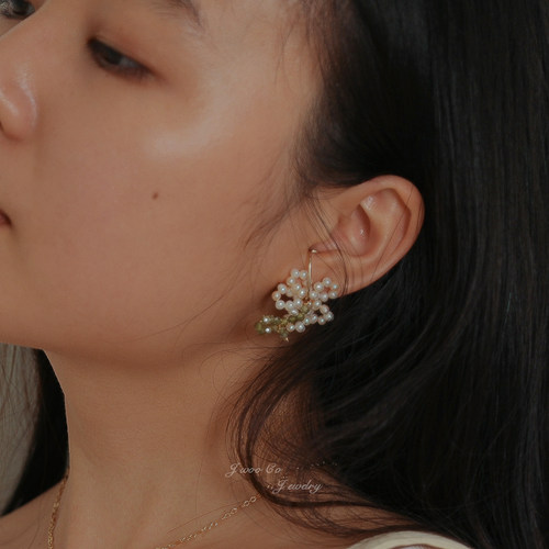 原创14k注金编织天然真耳骨夹