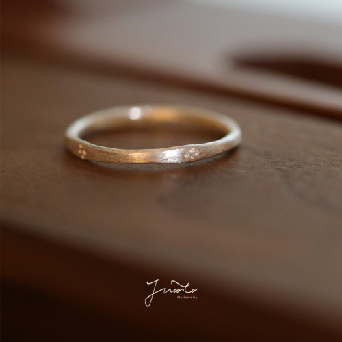 JWOOCO錾花足银999原创细戒指