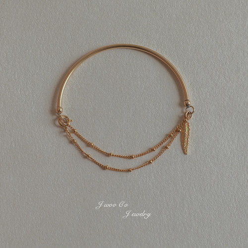 JWOO原创设计美国14K注金女手链