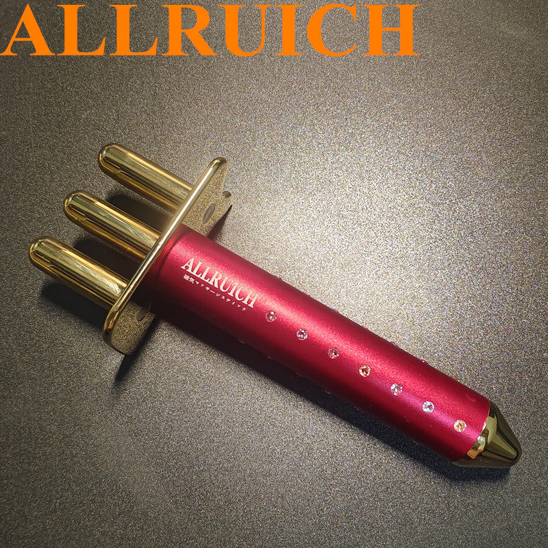 ALLRUICH新款鈦神奇排酸棒磁能按摩棒活力棒刮痧棒钛金带磁三叉