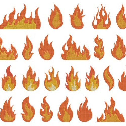 火焰系列刺绣文件兄弟绣花机pes格式其他绣花机通用格式dst制版