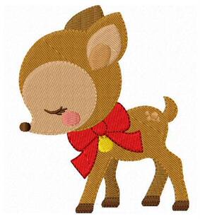 圣诞小鹿威尔克姆emb格式软件衣服补丁家用商用绣花机用