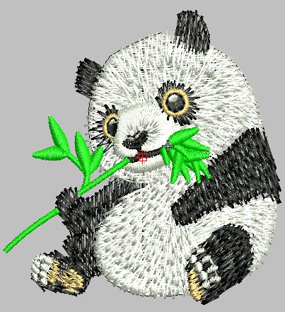 熊猫插针刺绣绣花文件威尔克姆原格式emb dst pes vp3 jef cnd