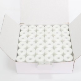 一次性绣花底线144个/盒白色L型无边底线75D/2绣花线底线缝纫线