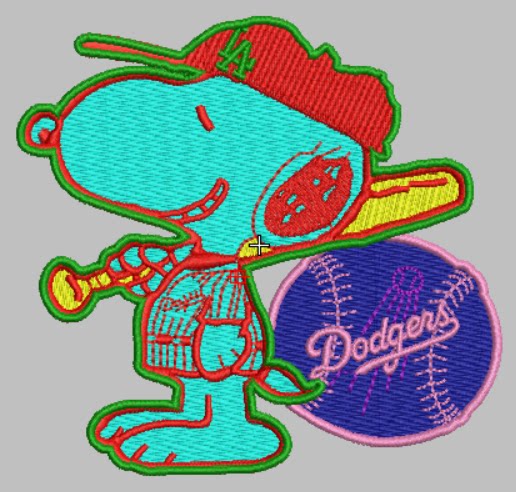 史努比snopy绣花刺绣元素花样文件来图来料绣花机成衣定制绣花