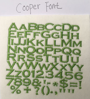 cooper font 字母字型英文刺绣绣花电脑绣花机专用绣花刺绣图库