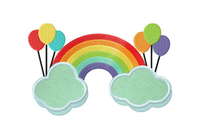 彩虹气球电脑绣花刺绣元素文件1元电脑绣花刺绣文件下载emb原格式