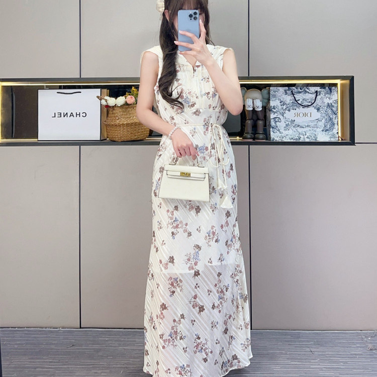 哚琦琦 | 春夏新品 金银丝日系甜美水手领收腰甜美连衣裙