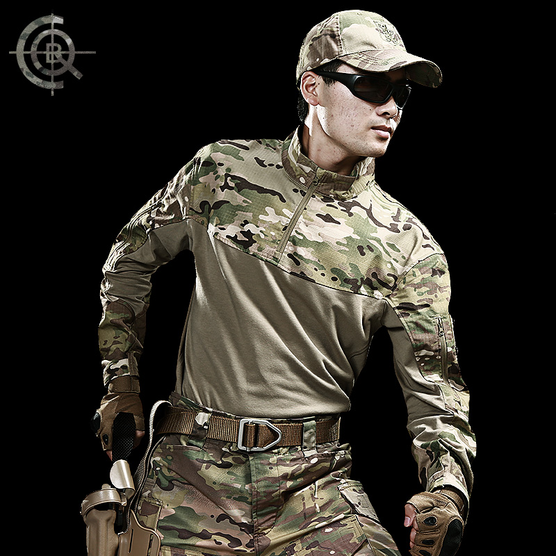 cqb军迷服饰长袖蛙服coolmax作训