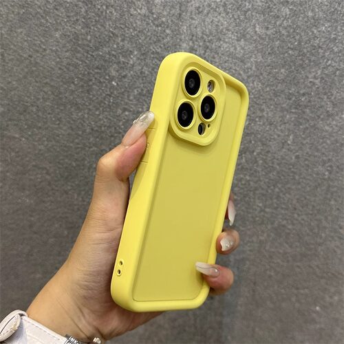 柠檬黄色适用IQOO13/12pro手机壳u5软neo9气囊6se全包精孔z3磨砂z5防摔Z9Turbo纯色z8纯色Z7加厚neo8/7se厚套