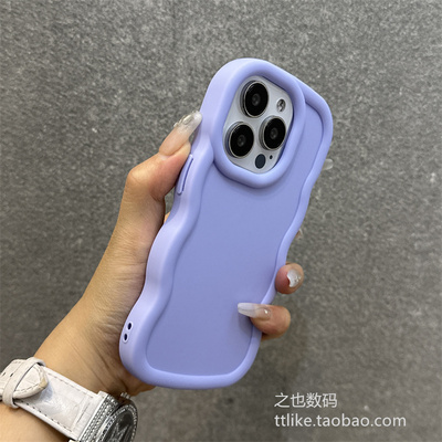 大波浪边丁香紫适用摩托罗拉MotoedgeG75手机壳50Fusion黑G85软G86硅胶G84大孔G100防摔G56气囊G54/G53/G52套