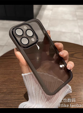 透黑色带镜头膜GT7pro适用Realme真我GT6手机壳Neo7/5/6se软V60/V50透明10/11/12/13/14Pro+Q5i全包Q3Pro/V23