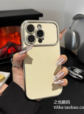 高级电镀奶白色适用华为Pura80手机壳p40潮流p30全包mate40精孔20Mate70/60Pro防摔50e大视窗硅胶畅享80/7060