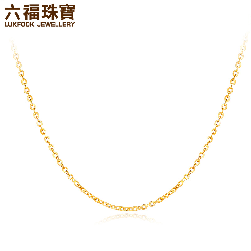 Áù¸£Ö鱦18K½ðÏîÁ´O×Ö¿ÛȦ°Ù´î»ÆK½ðËØÁ´B01TBKN0002Y