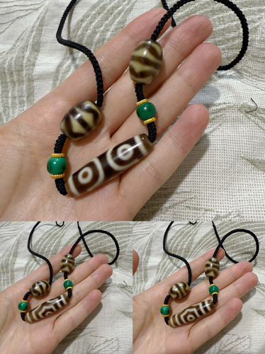 天天天，珠珠珠藏区回流老料高油包浆天珠吊坠项链