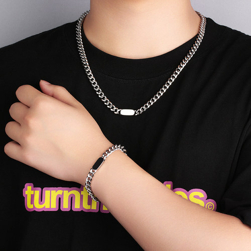 轻奢小众高级感钛钢手链男潮