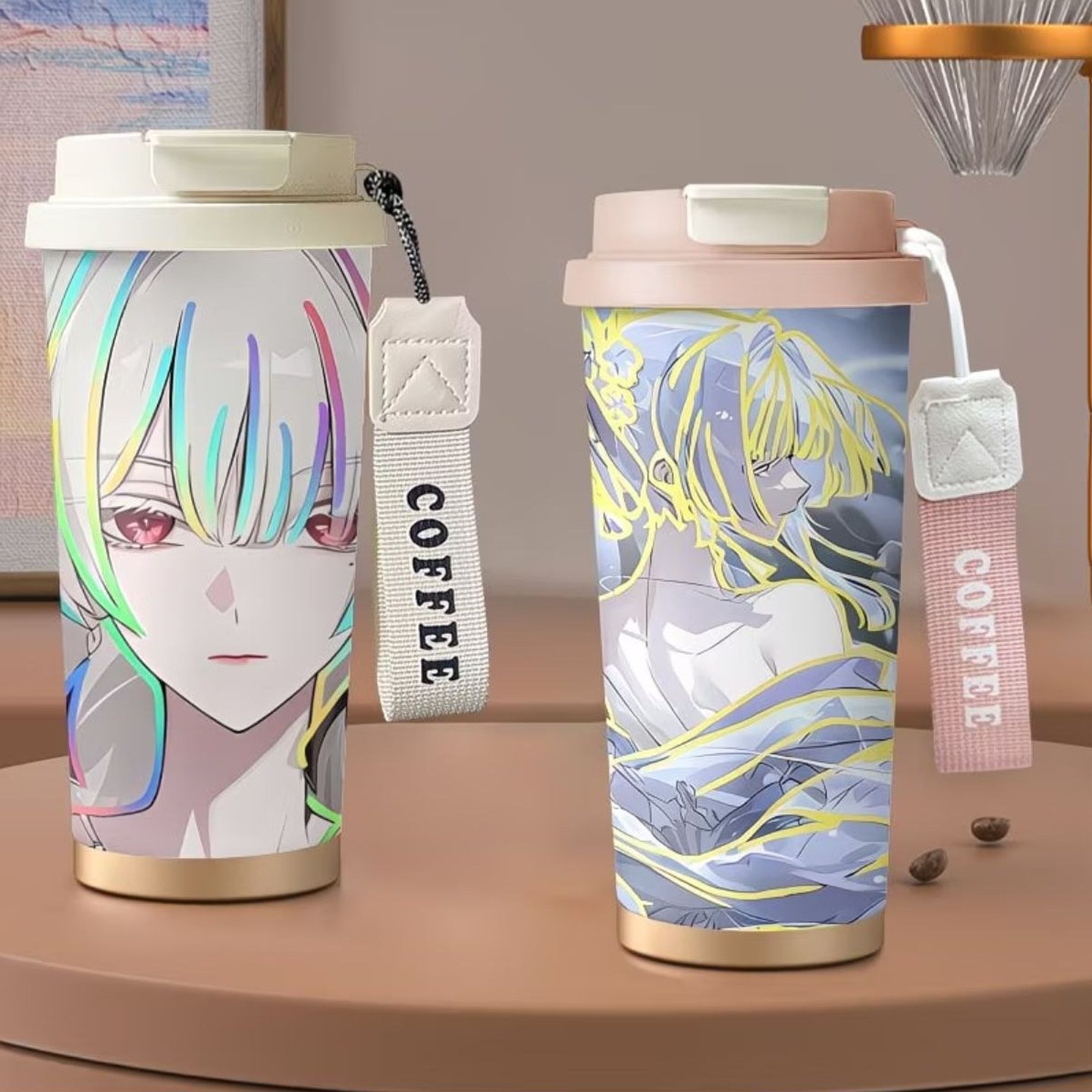 鸣潮绯雪线条水杯咖啡杯
