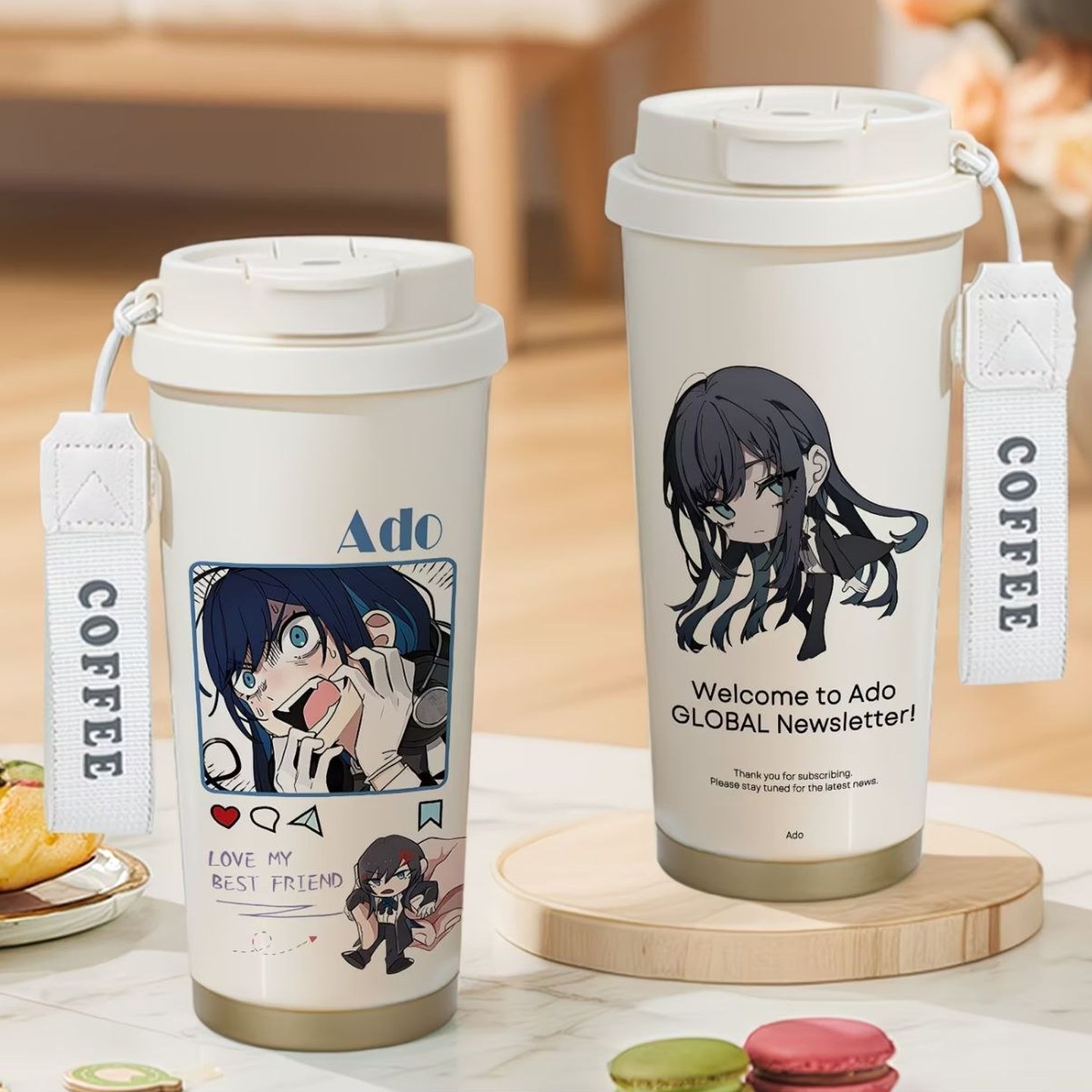 Ado歌手保温杯红发歌姬瓶