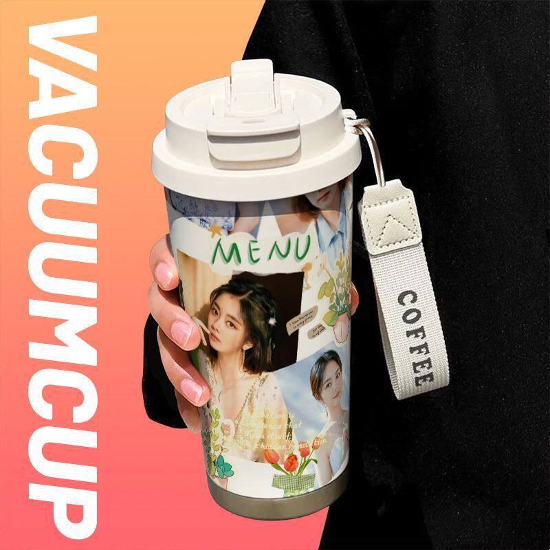 谭松韵保温杯女生吸管大容量水杯直饮杯咖啡杯可爱高颜值