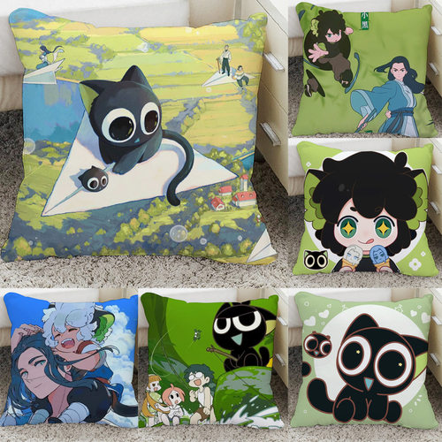 罗小黑战记沙发抱枕女生睡觉专用二次元卡通动枕头可爱午睡靠枕